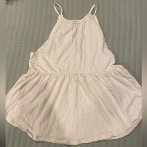 🦅 American Eagle Babydoll Peplum Oatmeal Tank Top Medium